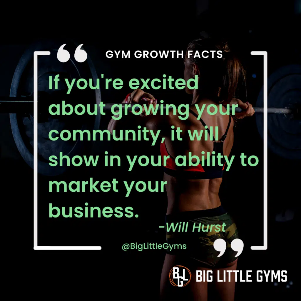 growing you community fitness gym will show in your marketing
